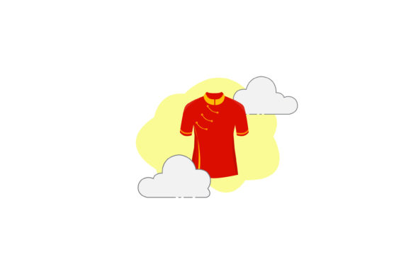 Download Chinese New Year Girl Clothes Cloud Icon - Girl clothes Collection